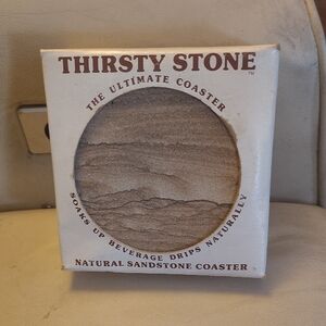 Thirstystone Natural Sandstone Coaster - Brown and Cream